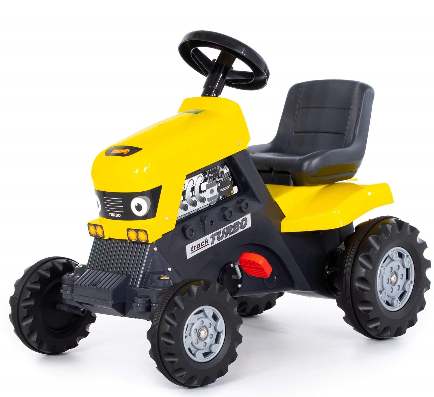 Каталка-трактор с педалями "Turbo" (желтая)