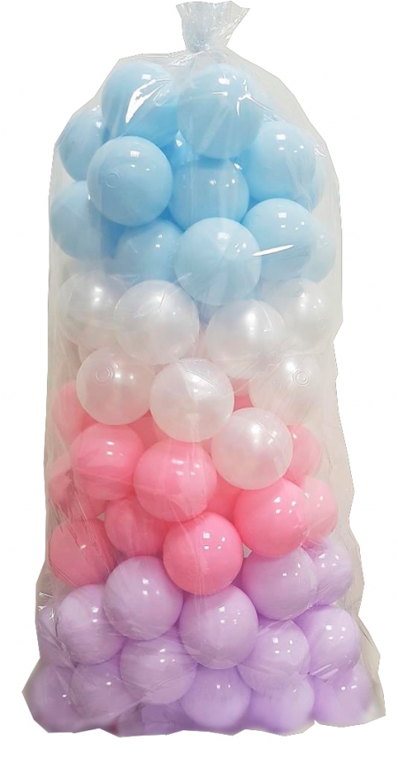 Шарики для сухого бассейна BABY-MIX 70мм по 100шт в пакете 