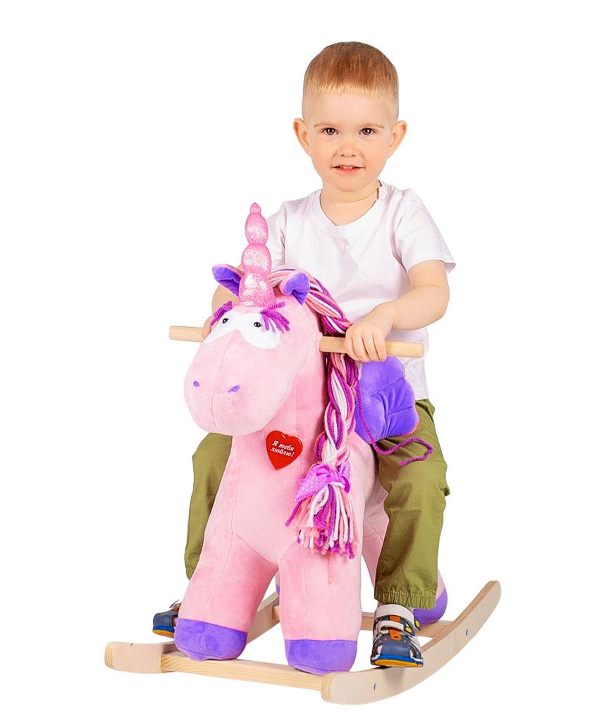 Качалка мягкая Тутси "Единорог Эльза" розовый 713-2021 