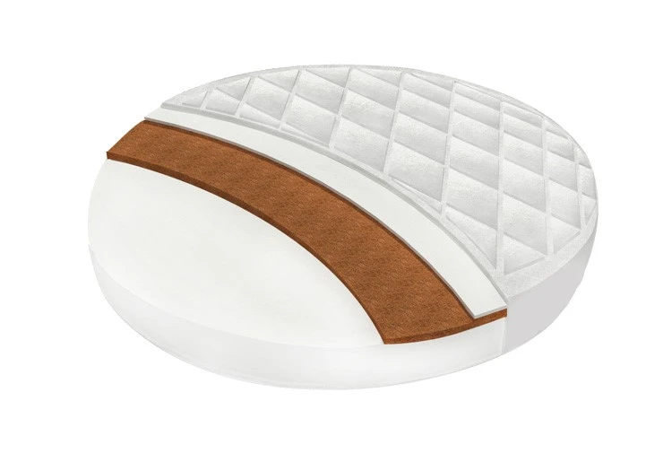 Матрас КРУГ Farfello "Soft Lux" 75*75*11  жаккард, Форплит, 1 сторона кокос  