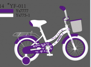 Двухколесный велосипед TM Farfello BAILA 14" (белый/фиолетовый)