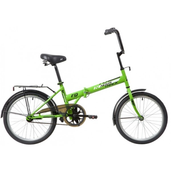 Велосипед NOVATRACK 20" складной, TG30, салатовый, тормоз нож,двойной обод,сид.и руль комфор