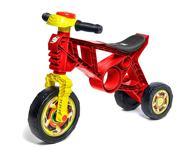 Игрушка Каталка-мотоцикл 3кол., красный