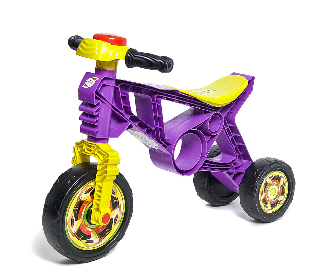 Игрушка Каталка-мотоцикл 3кол., фиолетовый