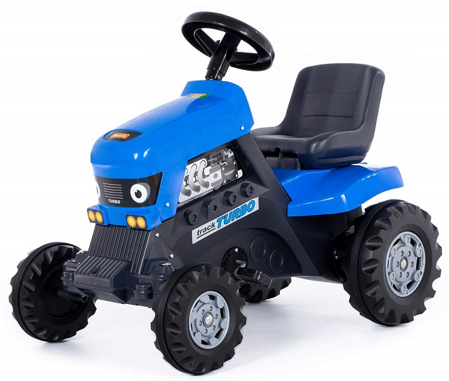 Каталка-трактор с педалями "Turbo" (синяя)