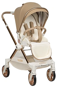 Коляска прогулочная детская Farfello Olivia, с перекидной ручкой